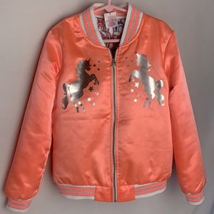 🧡🦄KIDS PEACH BOMBER JACKET
